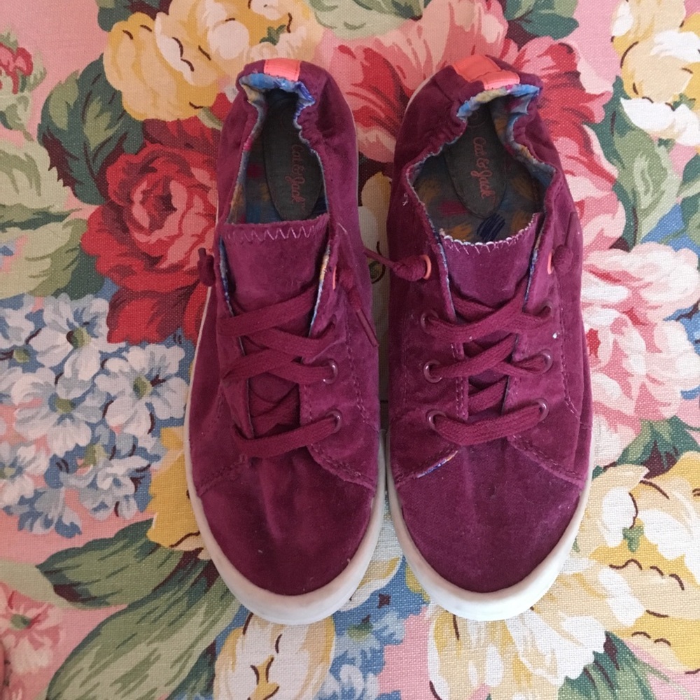 cat & jack maroon sneakers